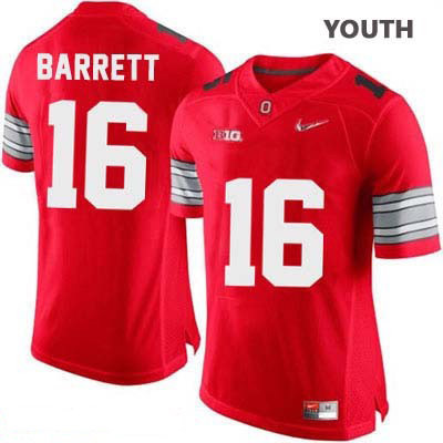 Youth NCAA Ohio State Buckeyes J.T. Barrett #16 College Stitched Diamond Quest Playoff Authentic Nike Red Football Jersey NA20A45DU